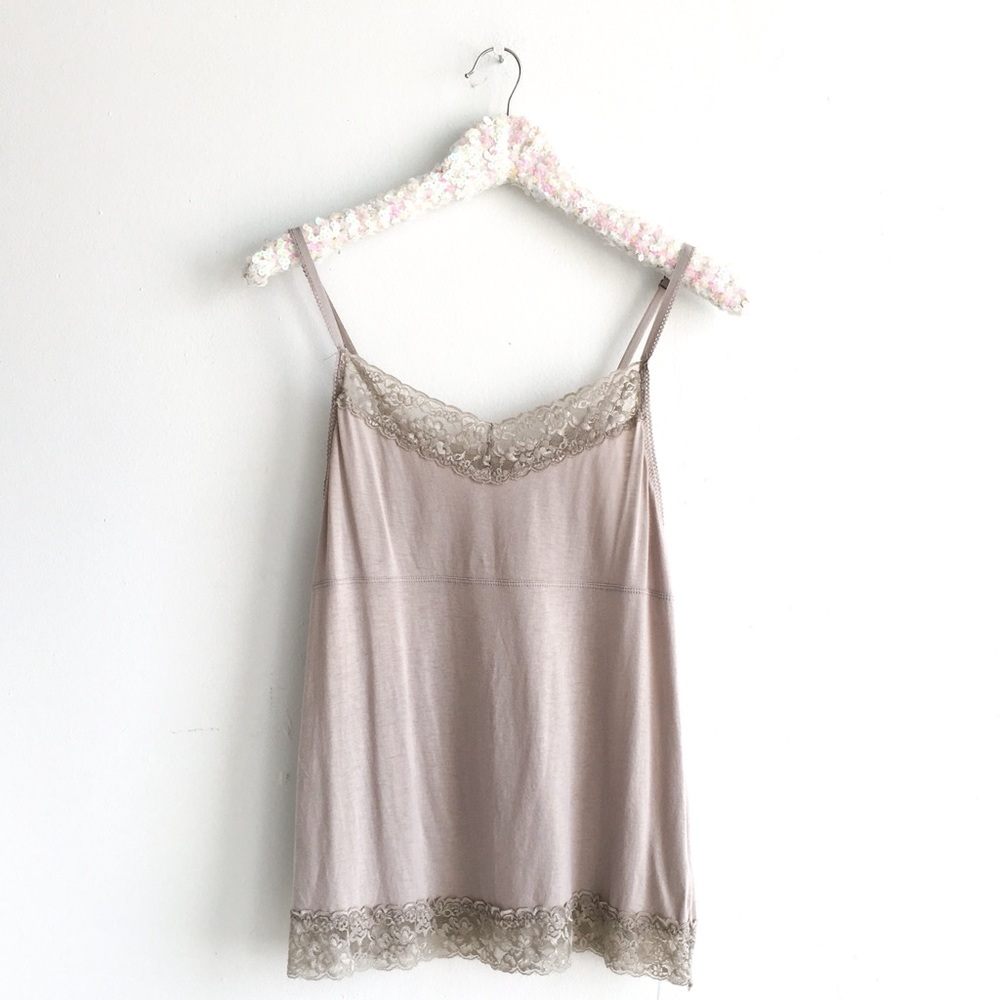 ELLE tan lace camisole